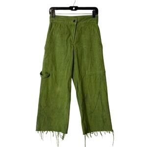 Assembly New York Crop Simple Green Wide Leg Pant Small